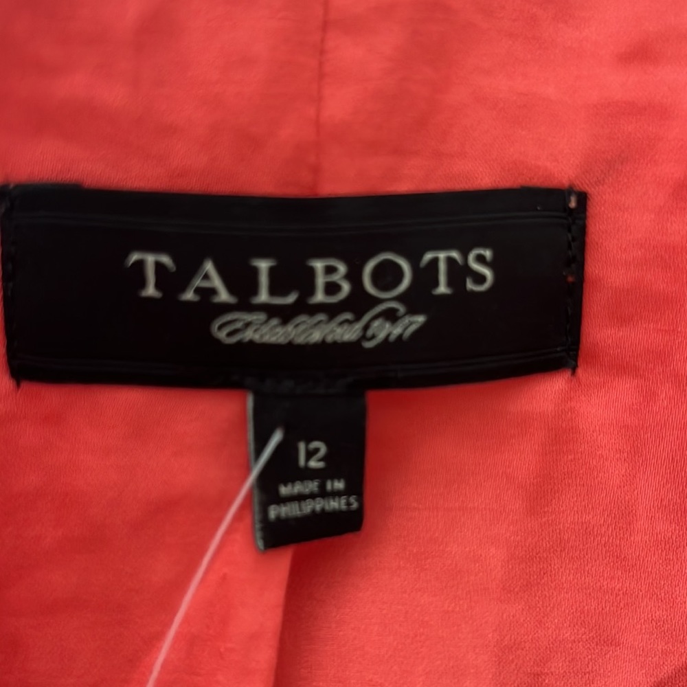 Talbots silk jacket in coral - Picture 7 of 7